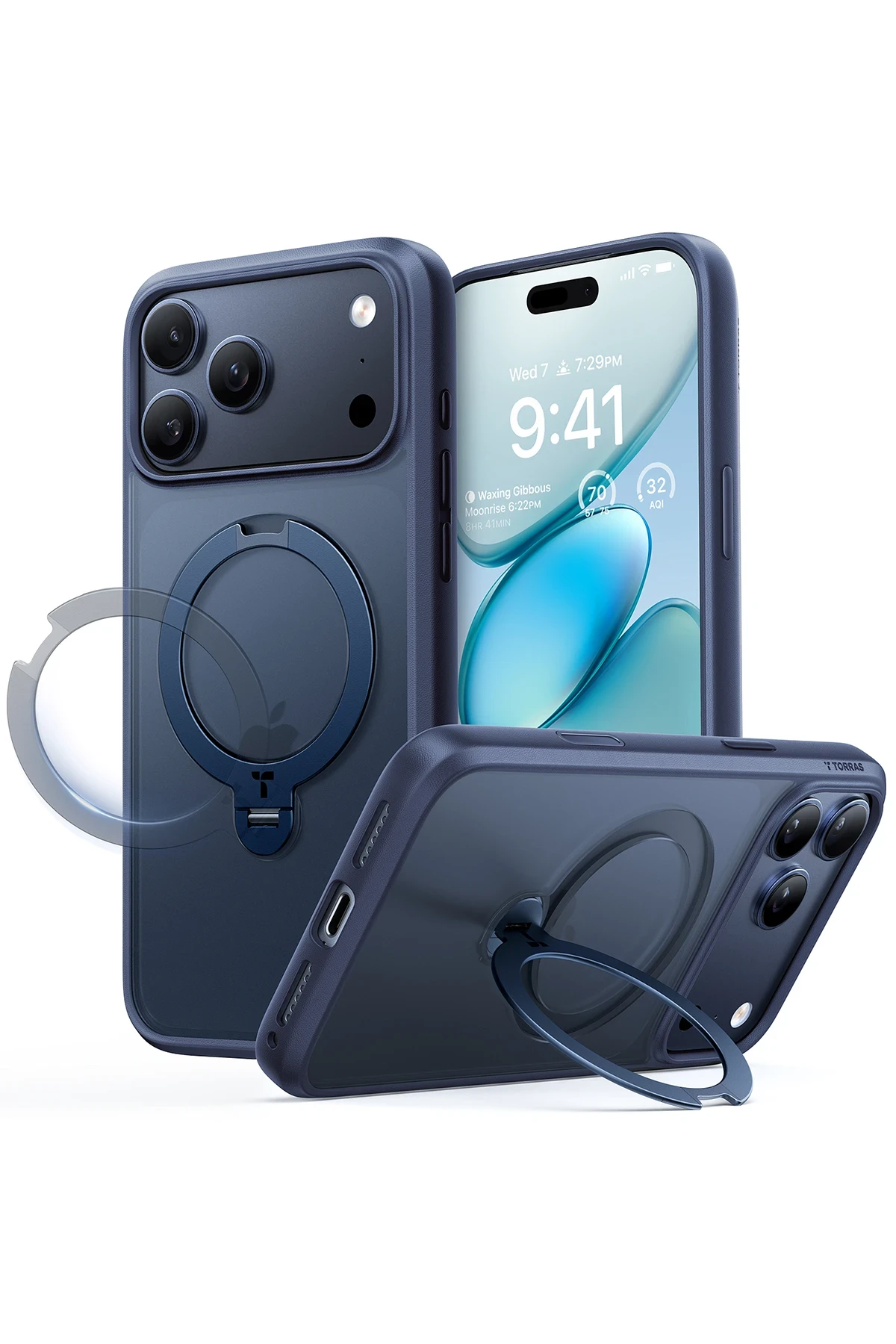 Torras Apple iPhone 17 Pro Max O Stand Spin Serisi Magsafe Kılıf