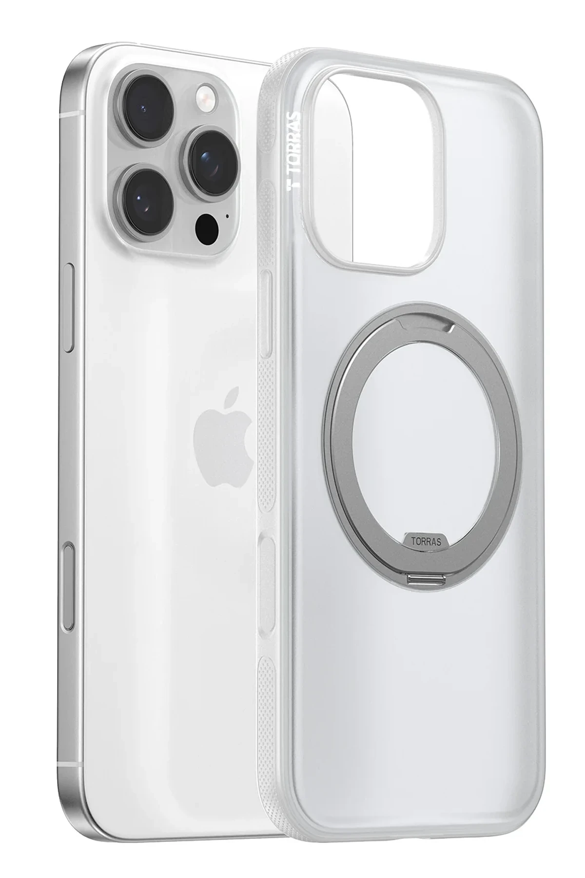 Torras Apple iPhone 16 Pro O Stand R Fitness Serisi Magsafe Kılıf - Şeffaf