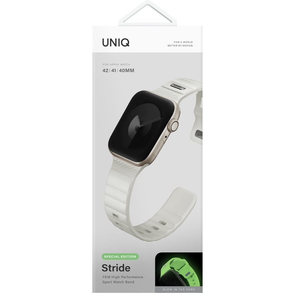 Uniq Watch 41mm Stride FKM Silikon Kordon - Beyaz