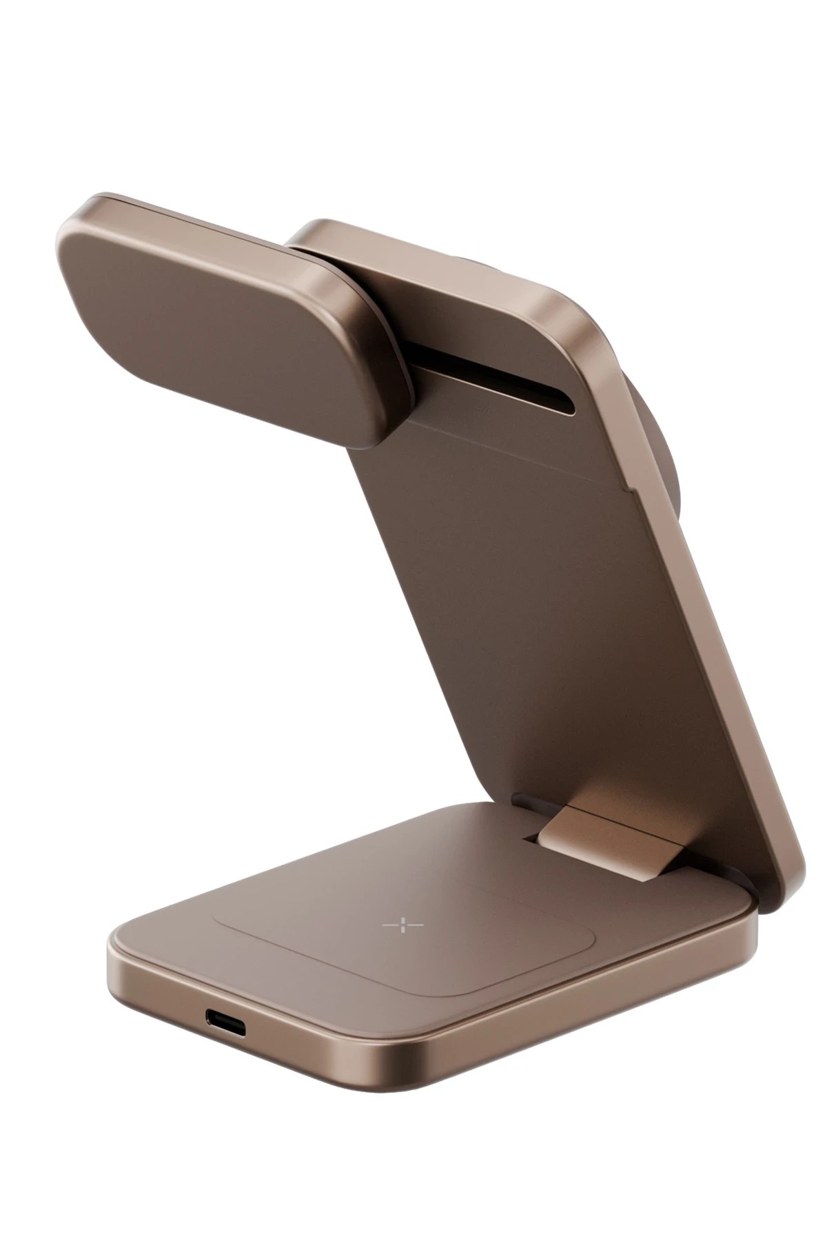 Energea MagTrio Plus 3in1 Katlanabilir 15W Telefon Saat Airpods Masaüstü Hızlı Şarj Standı - Gold