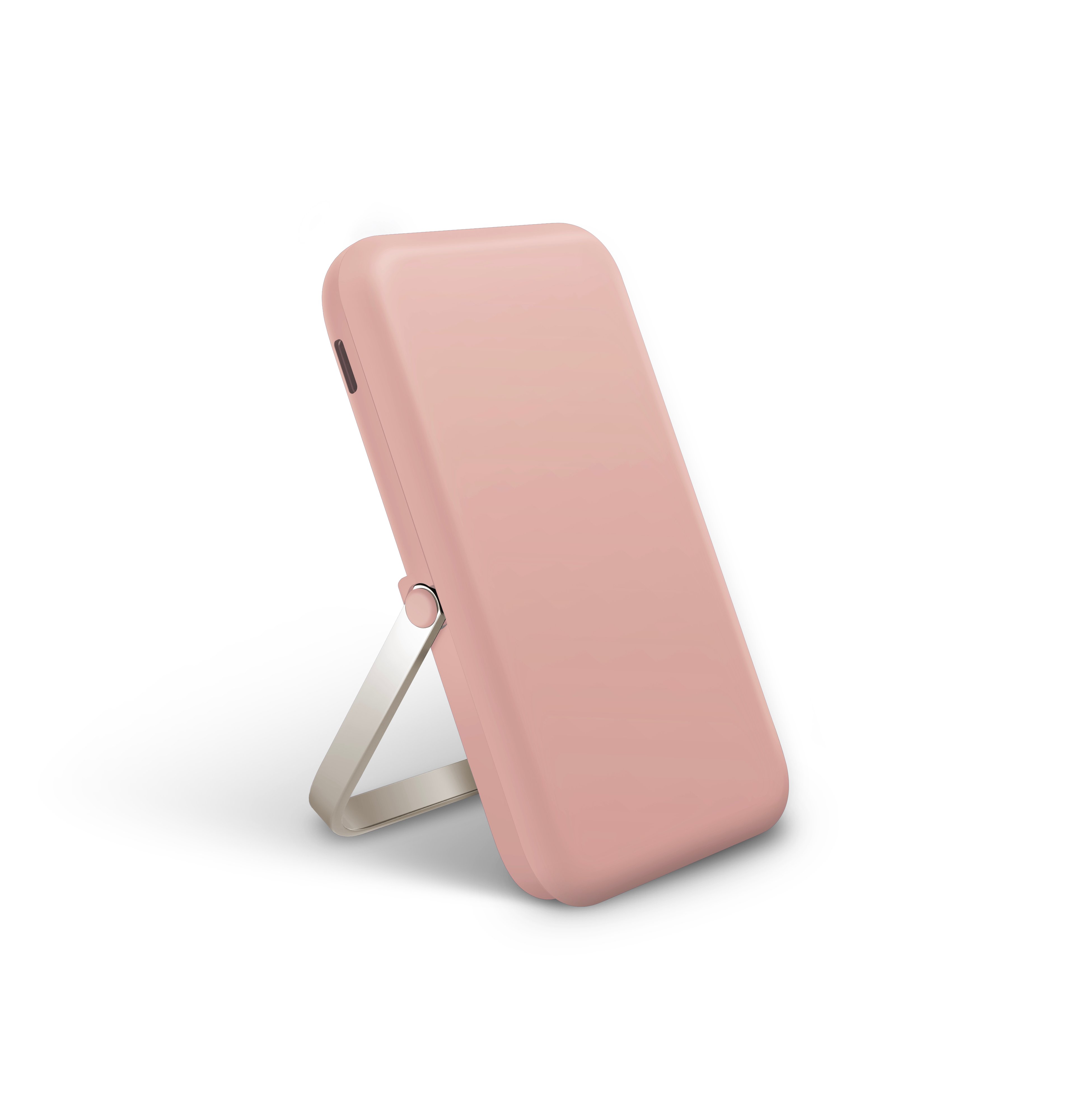 Uniq Hoveo 5.000mAh Manyetik PD Kablosuz Type-C Standlı Powerbank - Pembe