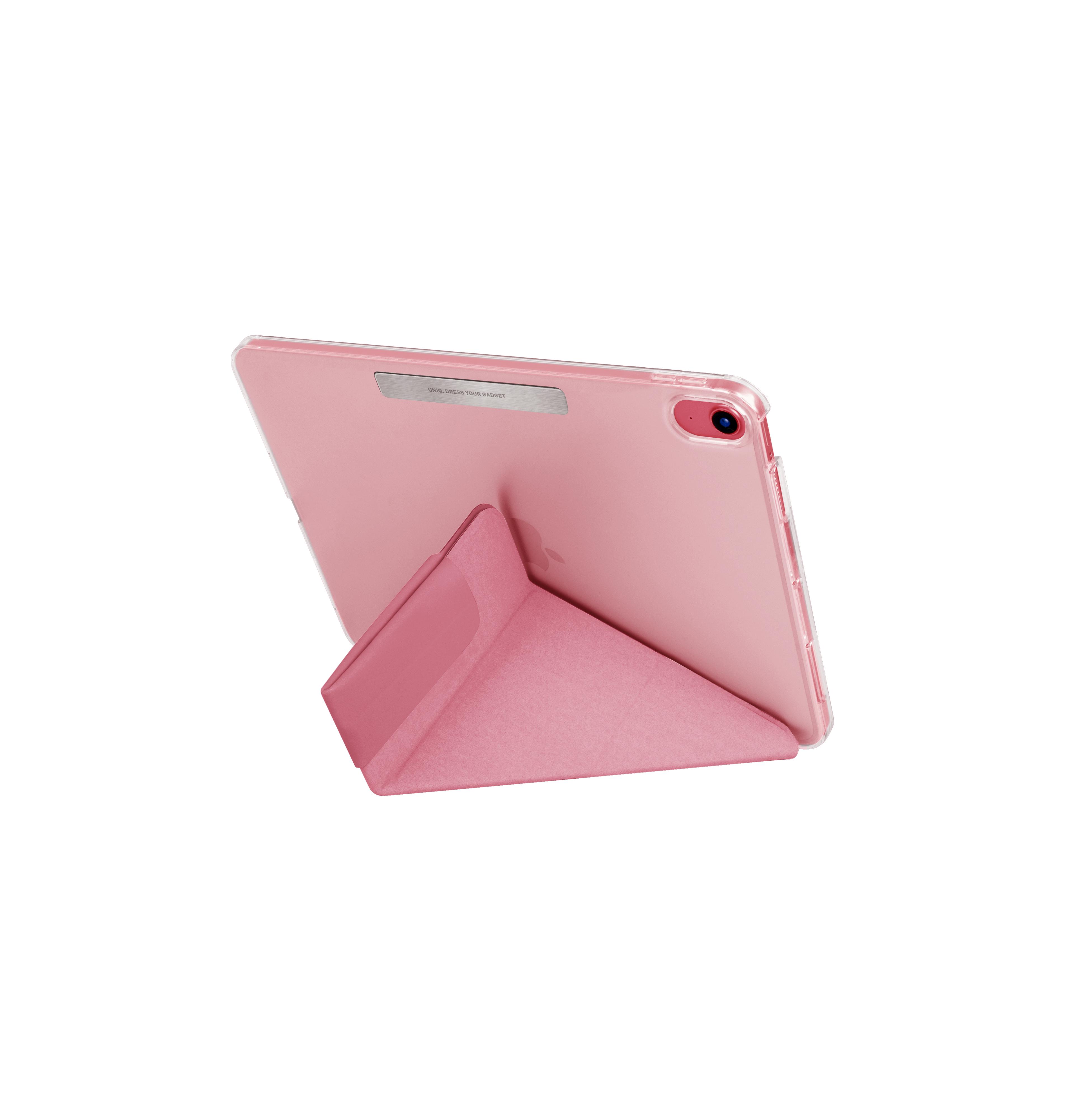 Uniq iPad 2022 10.9 (10.nesil) Camden Katlanabilir Tablet Kapak - Koyu Pembe