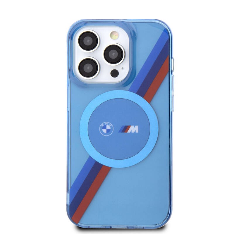 BMW HC MAGSAFE M TRICOLOR STRIPES BLUE iPhone 14 PRO MAX BMHMP14XHDTB