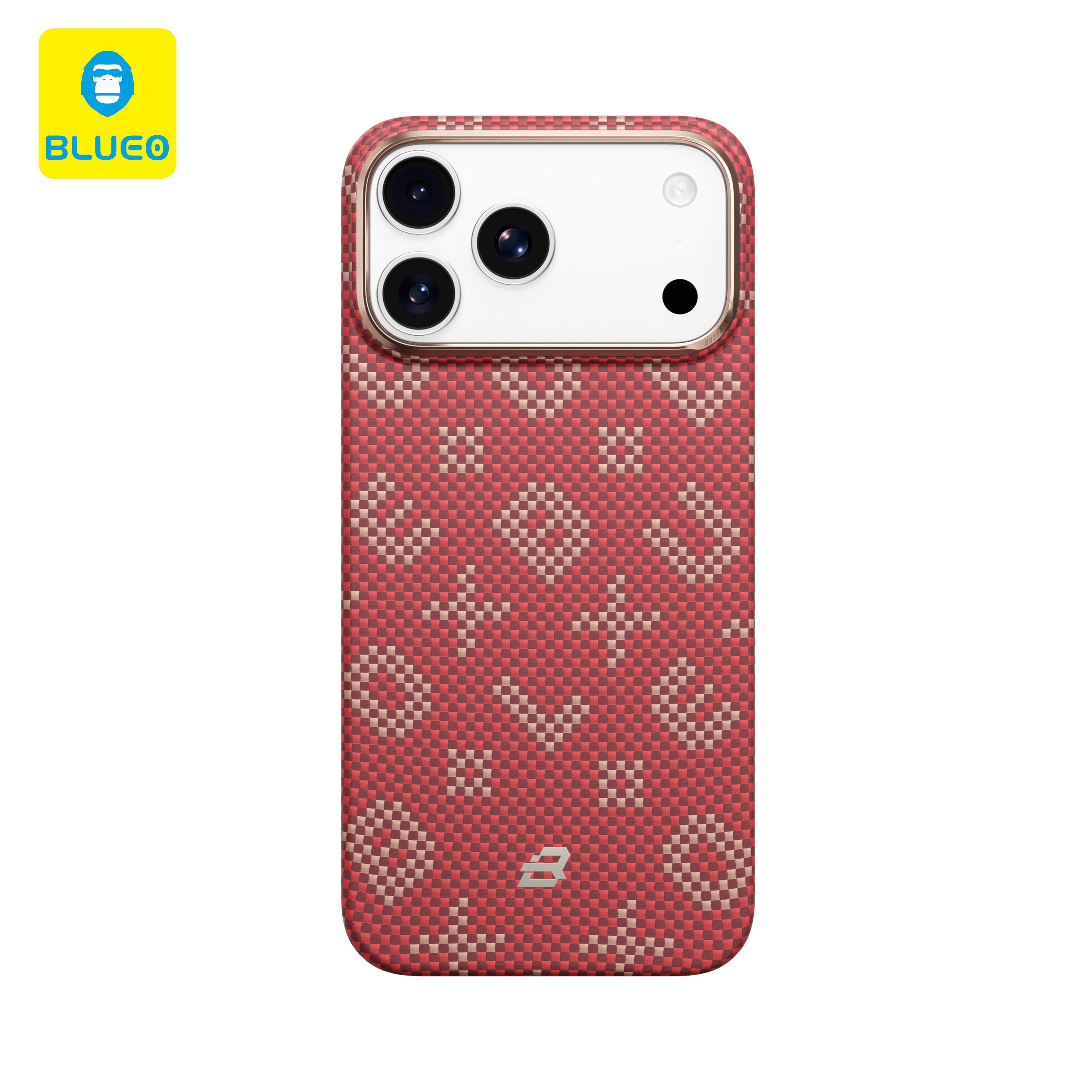 Blueo Gilded Tactile Wowen iPhone 17 Pro Max Uyumlu MagSafe Özellikli Galaxy Aramid Fiber Red