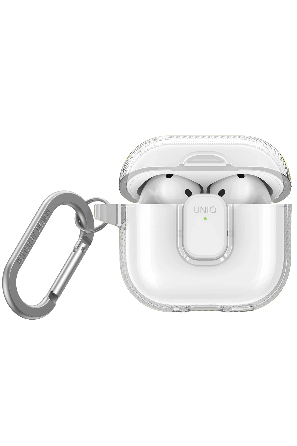 Uniq Airpods 4 (4.nesil) Glase Pro Kilitli Kılıf - Şeffaf