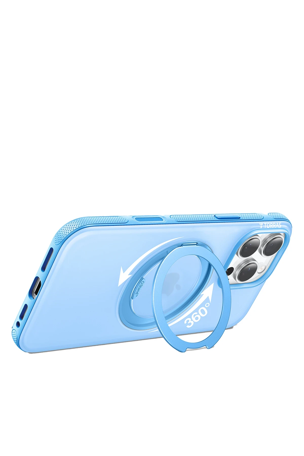 Torras Apple iPhone 16 Pro Max O Stand R Fitness Serisi Magsafe Kılıf - Açık Mavi