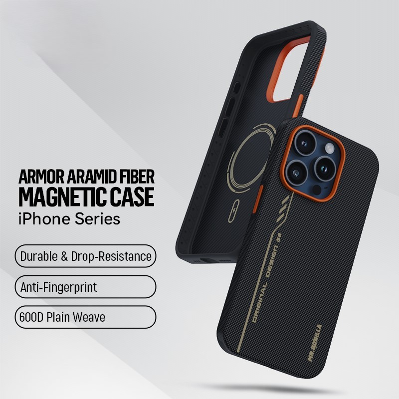 Blueo 16 Pro Max Fully Wraped Aramid Fiber Magnetic Telefon Kılıfı