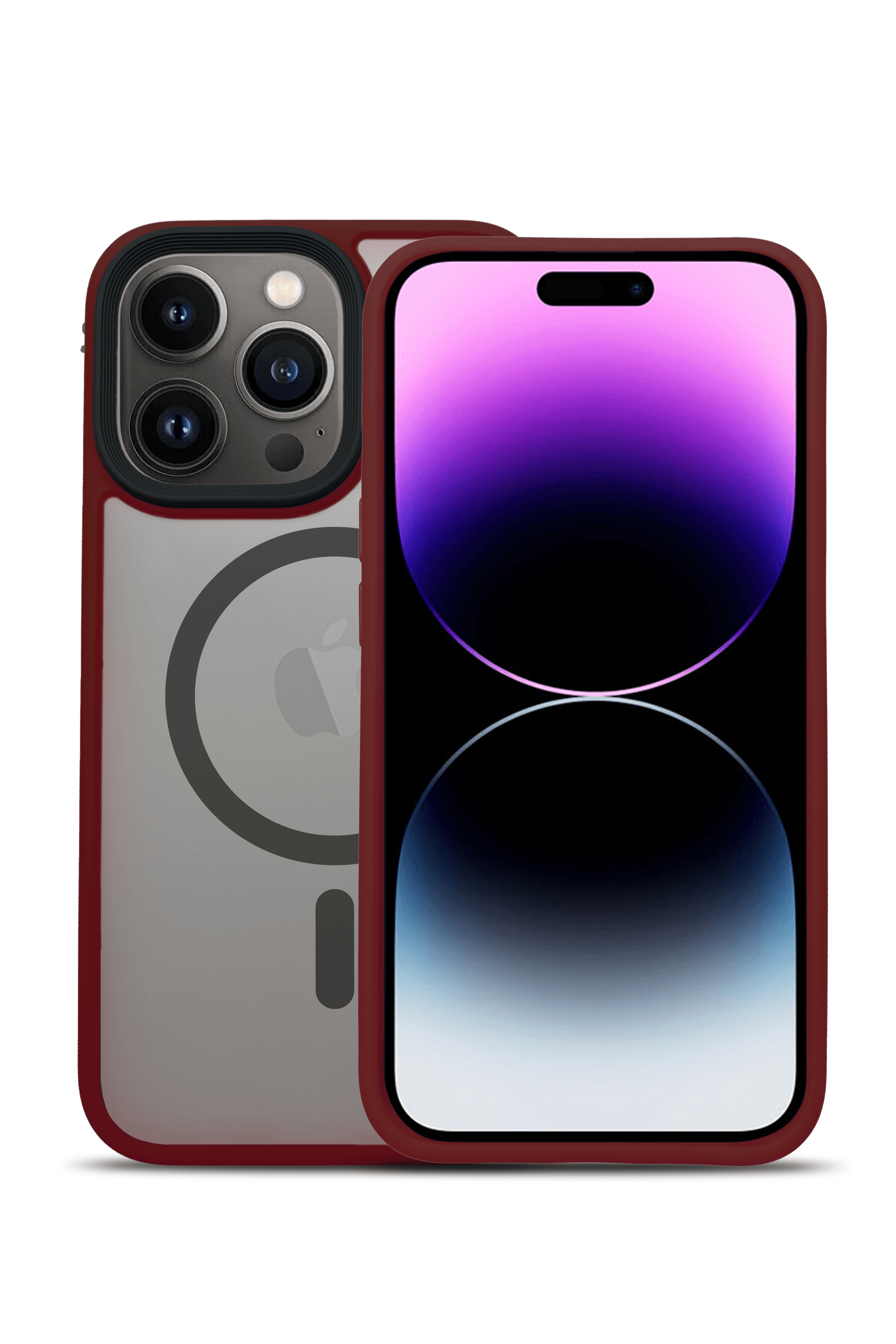 G-NEXT Apple iPhone 14 Pro Max Uyumlu Magsafe Şarj Özellikli BOLD Anti-Shock Kılıf - Wine