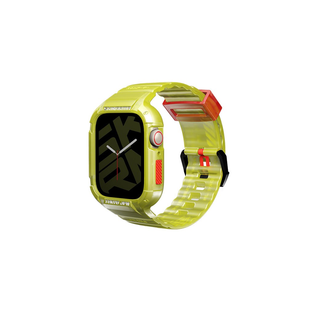 Skinarma 2-In-1 Apple Watch Strap Case Saıdo 45-44 Mm Neon Yellow