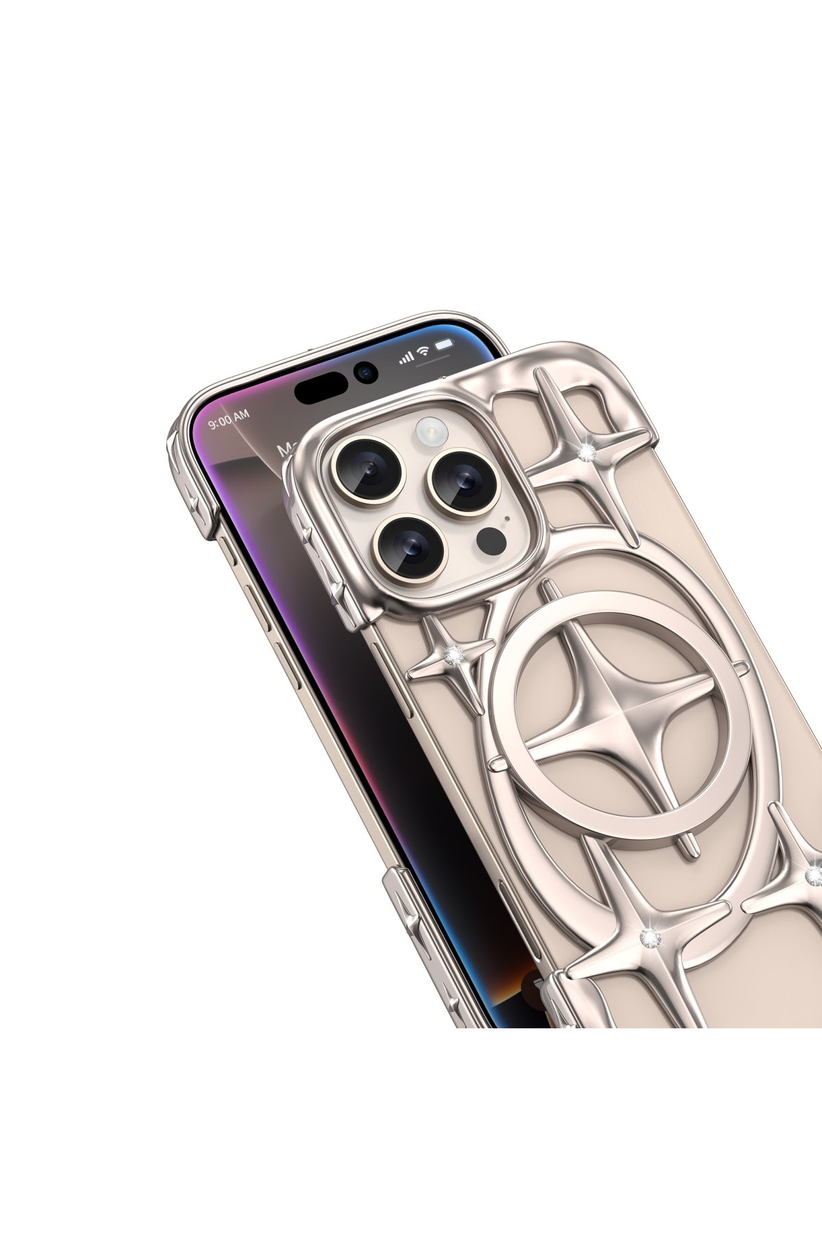 Keephone iPhone 16 Pro Stella Magsafe Kılıf - Gold
