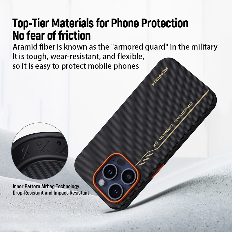 Blueo 16 Pro Bi-Texture Magnetic 600D Armor Aramid Fiber Telefon Kılıfı