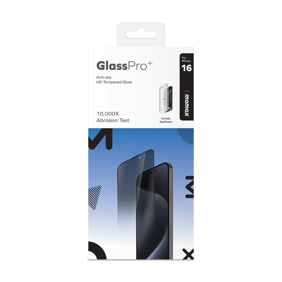 GlassPro+ Anti-spy HD Tempered Glass iPhone 16 (Black)