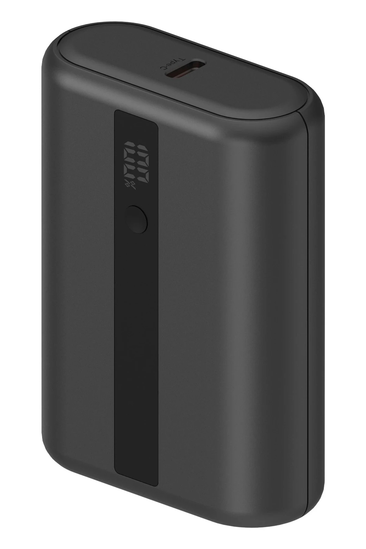 Energea ComPac Mini 3 10.000 mAh Dijital Göstergeli 20W Type-C ve 18W USB Çıkışlı PD Hızlı Şarj Powerbank - Koyu Gri