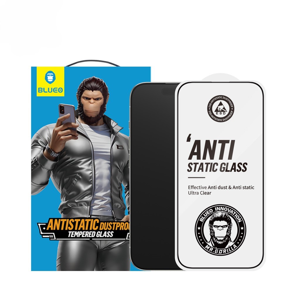 Blueo 16 Pro Max Anti-Dust HD Glass Anti-Static Aplikatörlü Cam Ekran Koruyucu