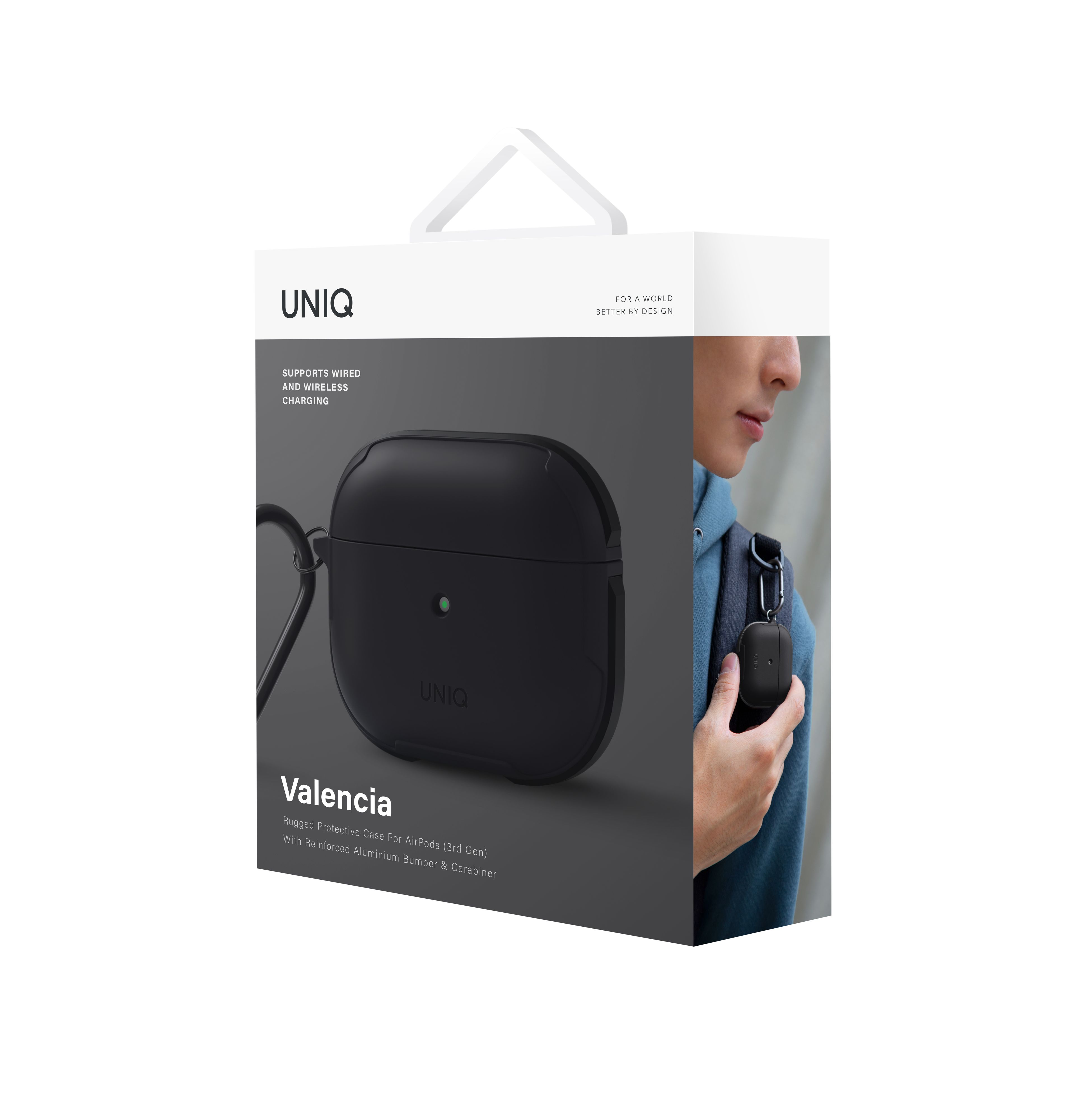 Uniq Airpods 3 (3.nesil) Valencia Kılıf - Siyah