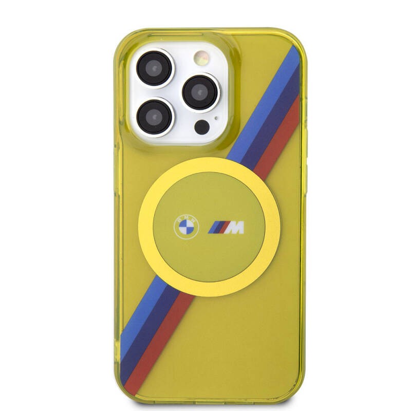 BMW HC MAGSAFE M TRICOLOR STRIPES YELLOW iPhone 15 PRO MAX BMHMP15XHDTY