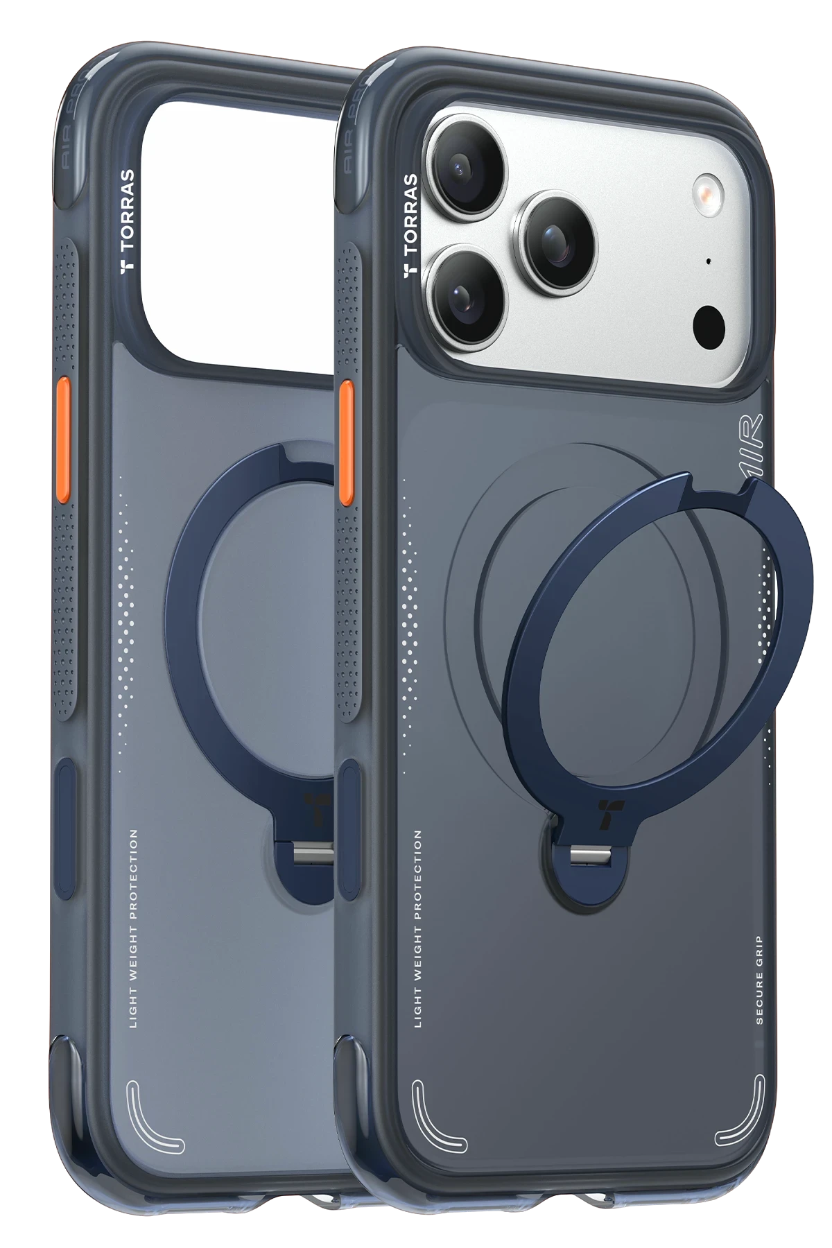 Torras Apple iPhone 17 Pro Max O Stand Spin Air Serisi Magsafe Kılıf - Lacivert