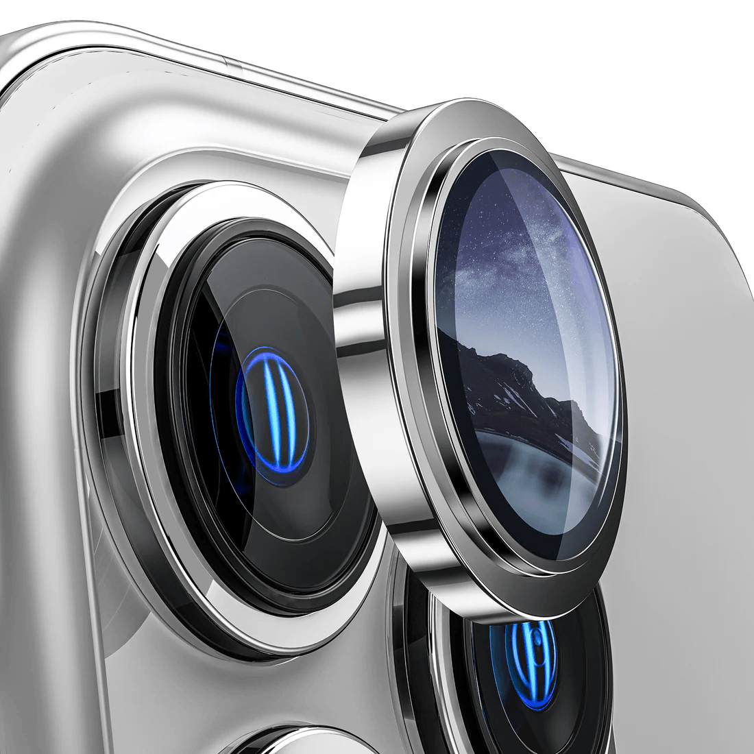 G-Next Apple iPhone 12 Pro Max Uyumlu Kamera Lens Koruyucu - Silver