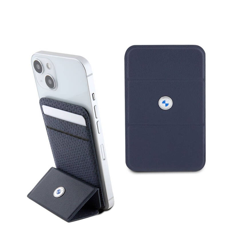 BMW WALLET MAGSAFE LEATHER NAVY BMWCSMRSV