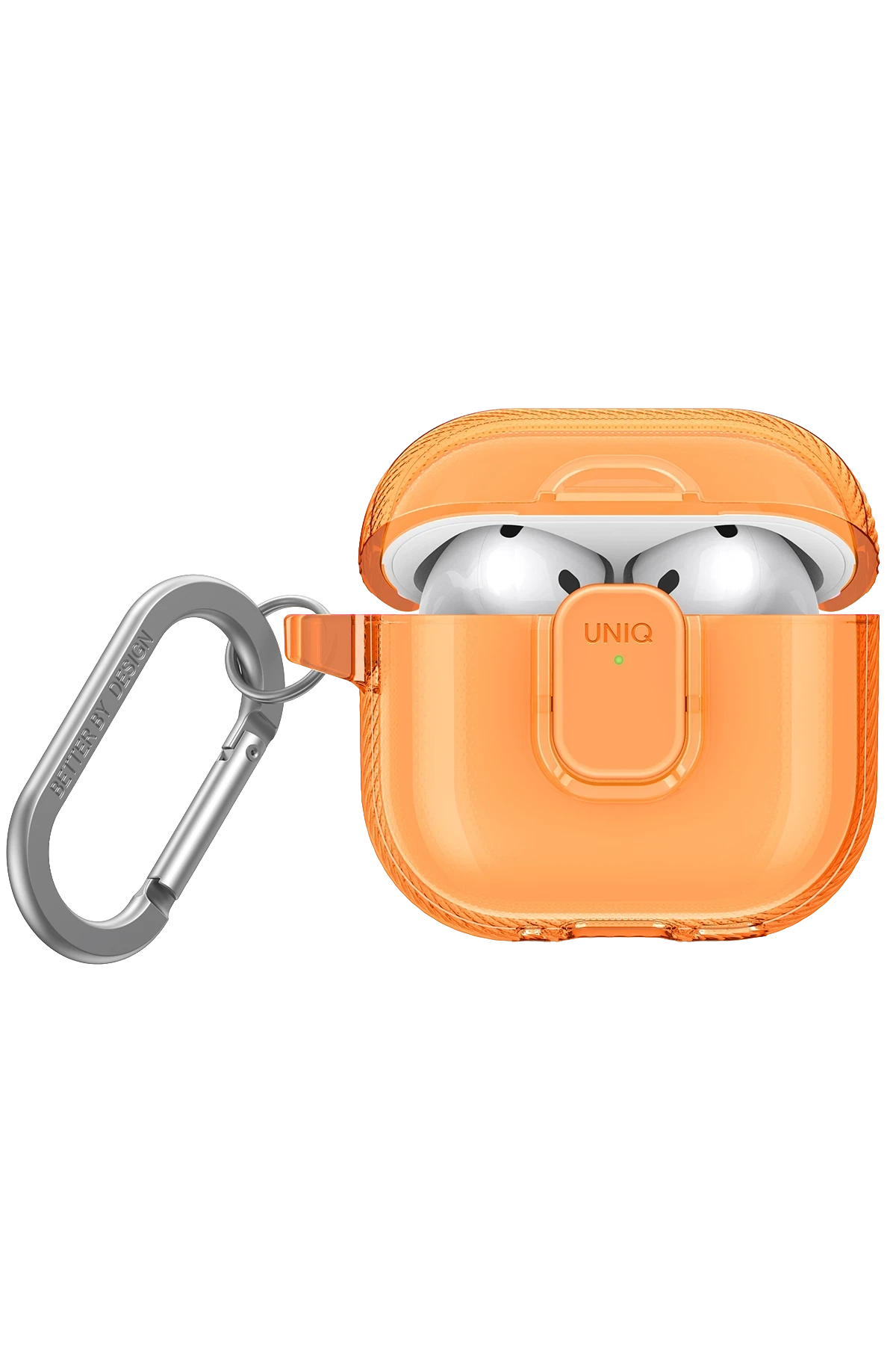 Uniq Airpods 4 (4.nesil) Glase Pro Kilitli Kılıf - Turuncu