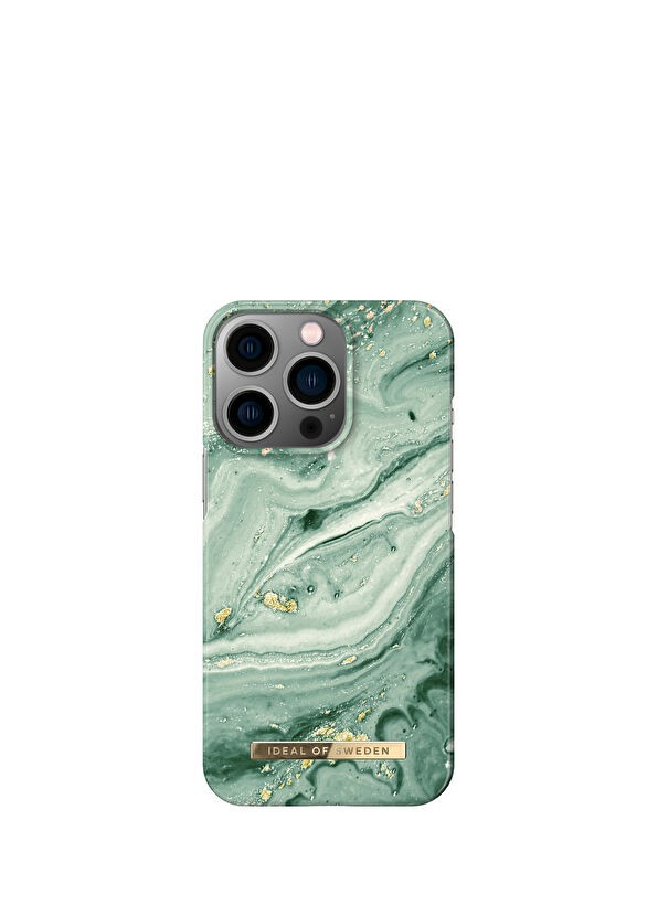 Fashion Case iPhone 13 Pro Mint Swirl Marble