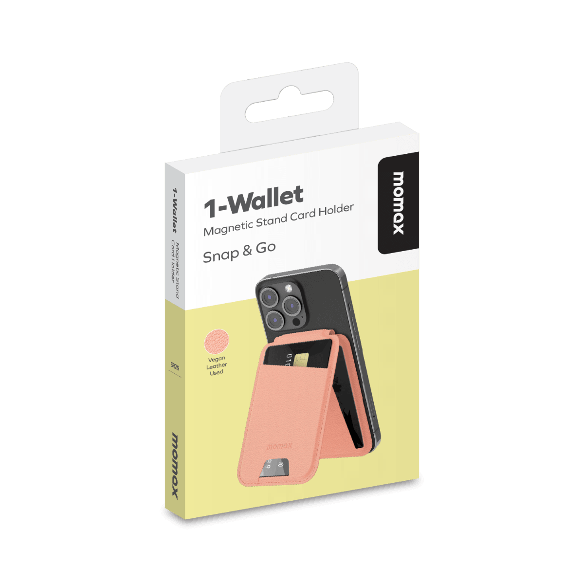 1-Wallet Magnetic stand card holder (Pink)