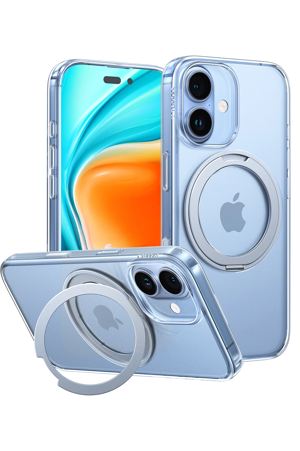 Torras Apple iPhone 17 O Stand Pro Serisi Magsafe Kılıf - Şeffaf