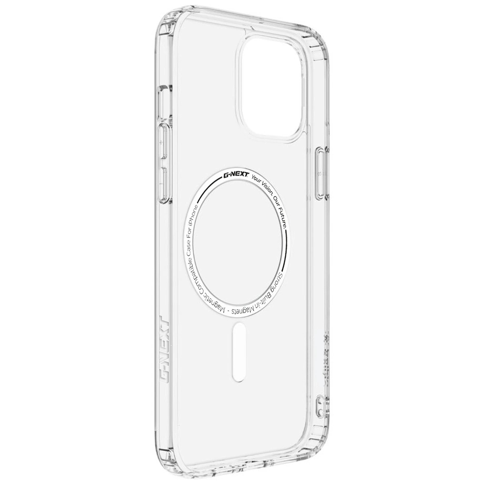 G-NEXT Apple iPhone 15 Pro Max Uyumlu Magsafe Şarj Özellikli Ultra Hybrid Anti-Shock Şeffaf Sert Silikon Kılıf
