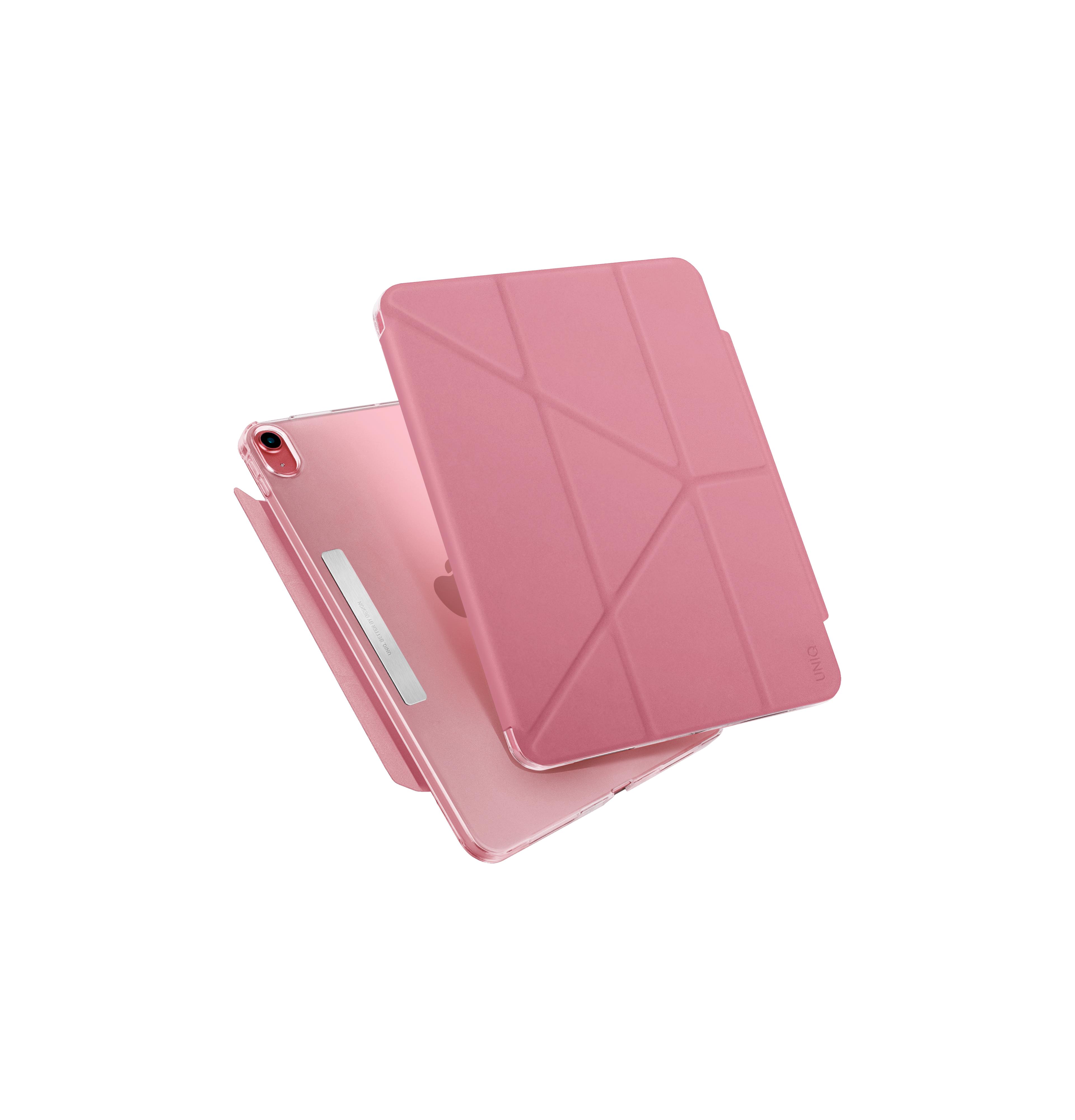 Uniq iPad 2022 10.9 (10.nesil) Camden Katlanabilir Tablet Kapak - Koyu Pembe