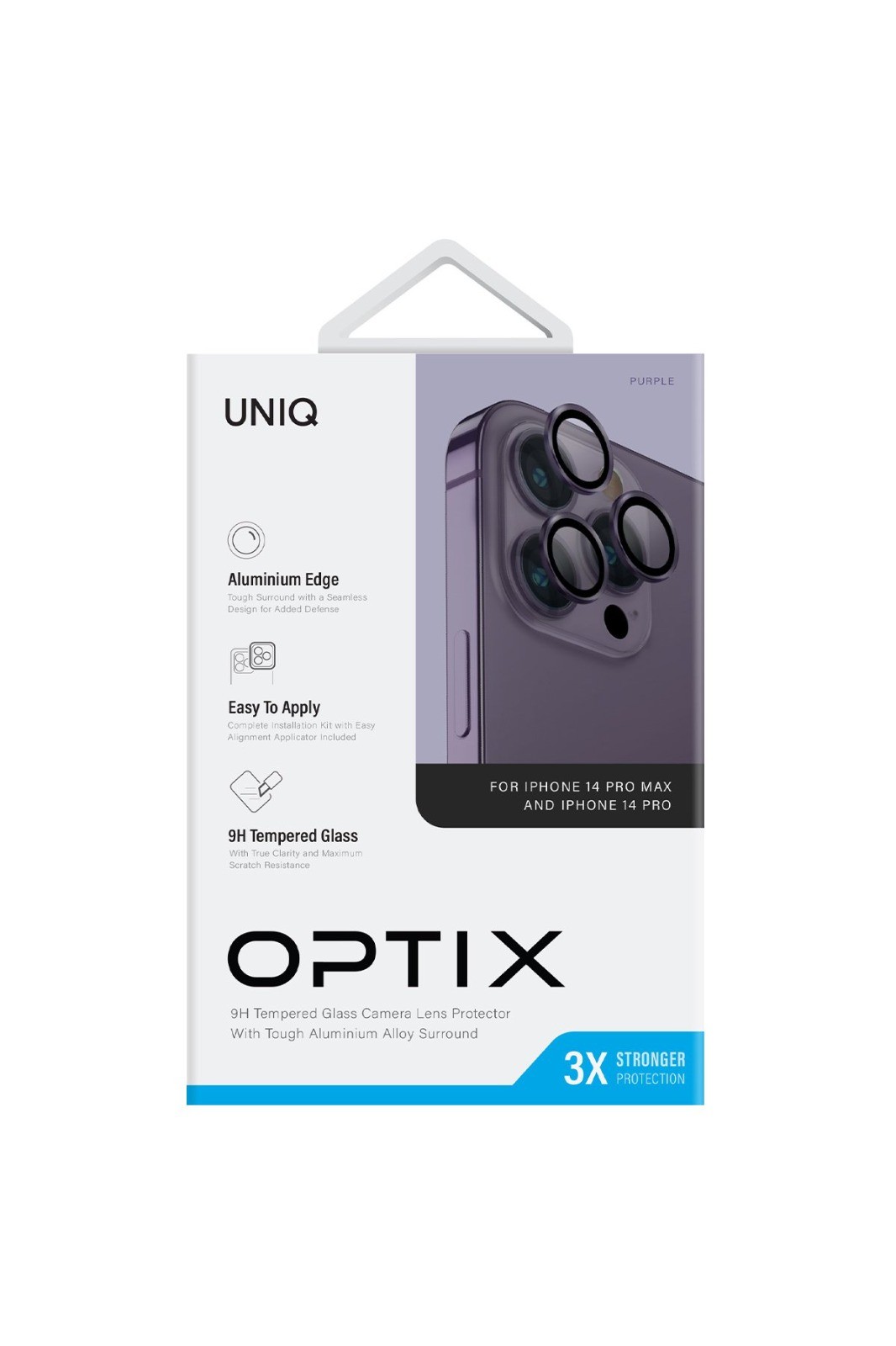 Uniq iPhone 14 Pro Max Optix Kamera Lens Koruyucu - Derin Mor