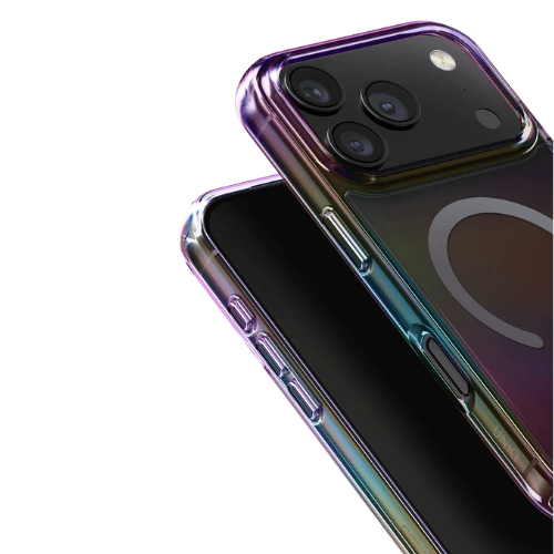 Uniq Apple iPhone 17 Pro Iridescia Magsafe Kapak - Dark Rainbow