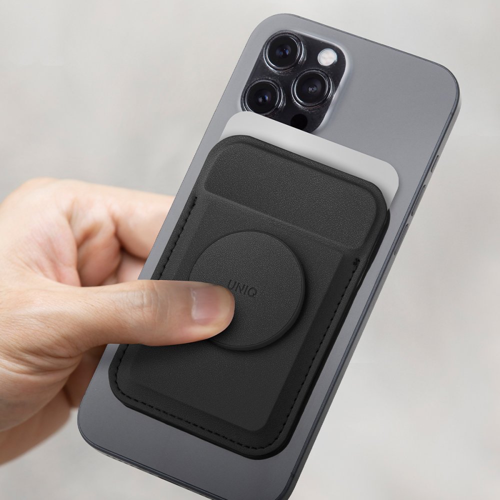 Uniq Lyden Evo Manyetik Kartlıklı Standlı Holder - Siyah