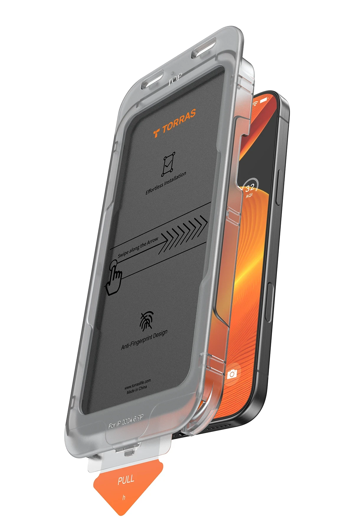 Torras Apple iPhone 16 Pro Install Master AutoKit Privacy Cam Ekran Koruyucu - Siyah