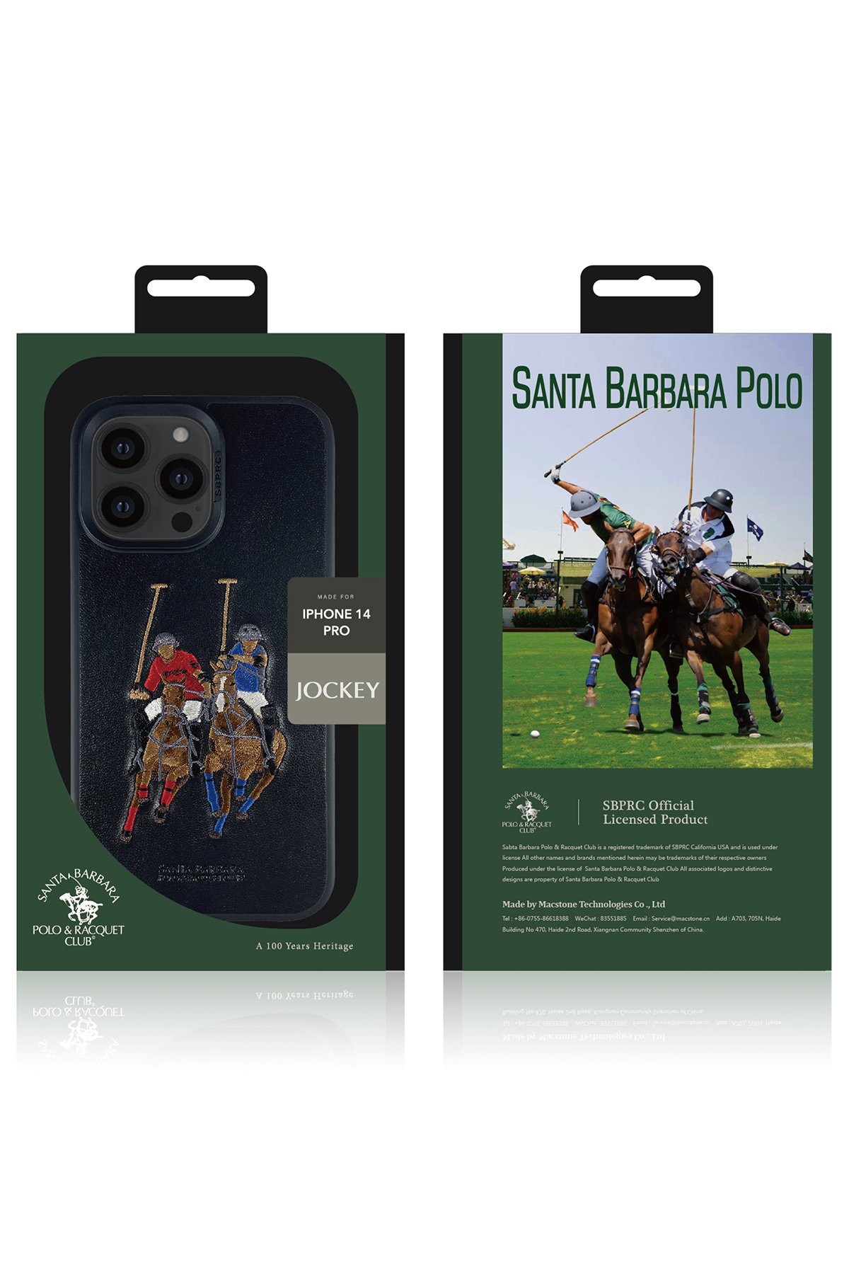 Santa Barbara Polo Racquet Club iPhone 13 Pro Max Jockey Deri Kapak - Siyah