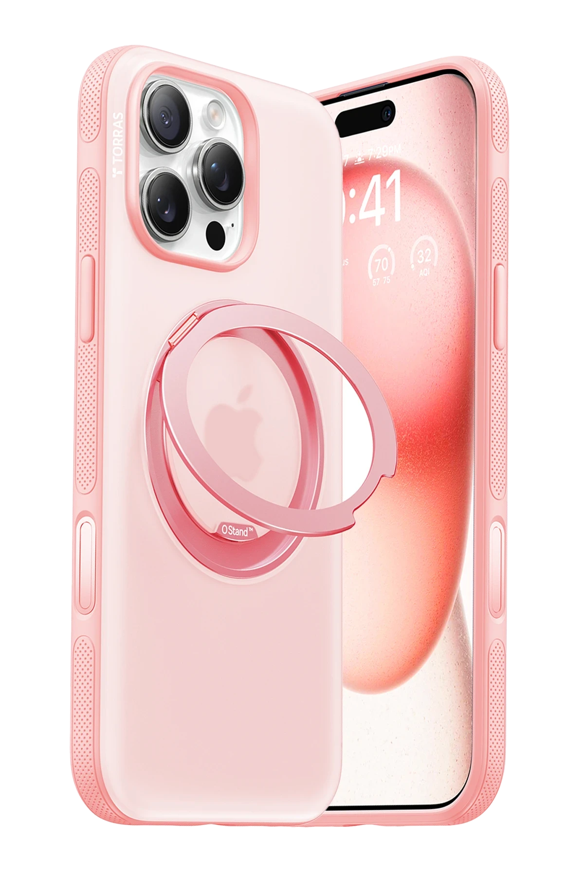 Torras Apple iPhone 16 Pro Max O Stand R Fitness Serisi Magsafe Kılıf - Pembe