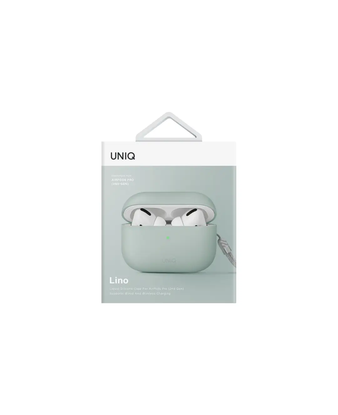 Uniq Airpods Pro 2 (2.nesil) Lino Silikon Kılıf Yeşil
