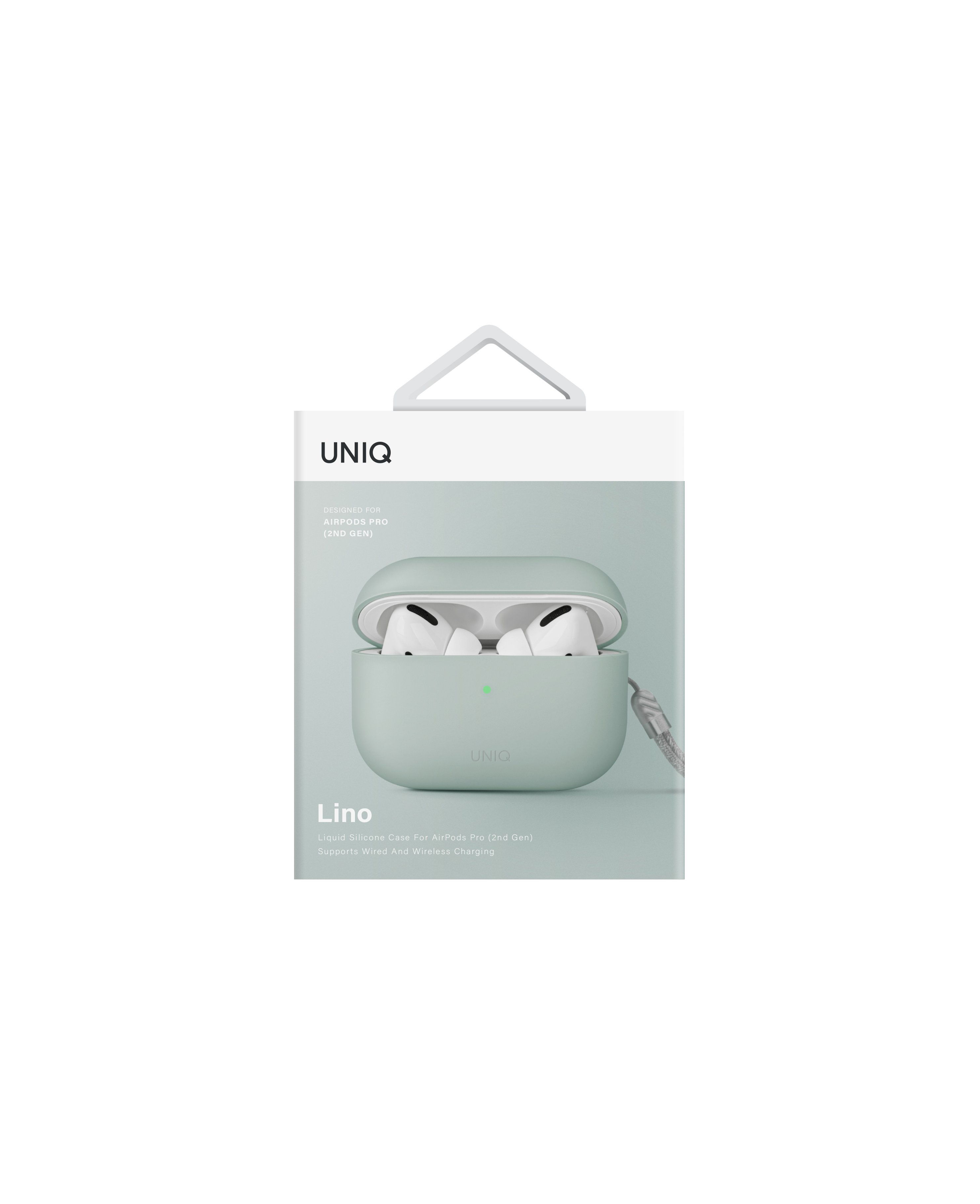 Uniq Airpods Pro 2 (2.nesil) Lino Silikon Kılıf - Yeşil