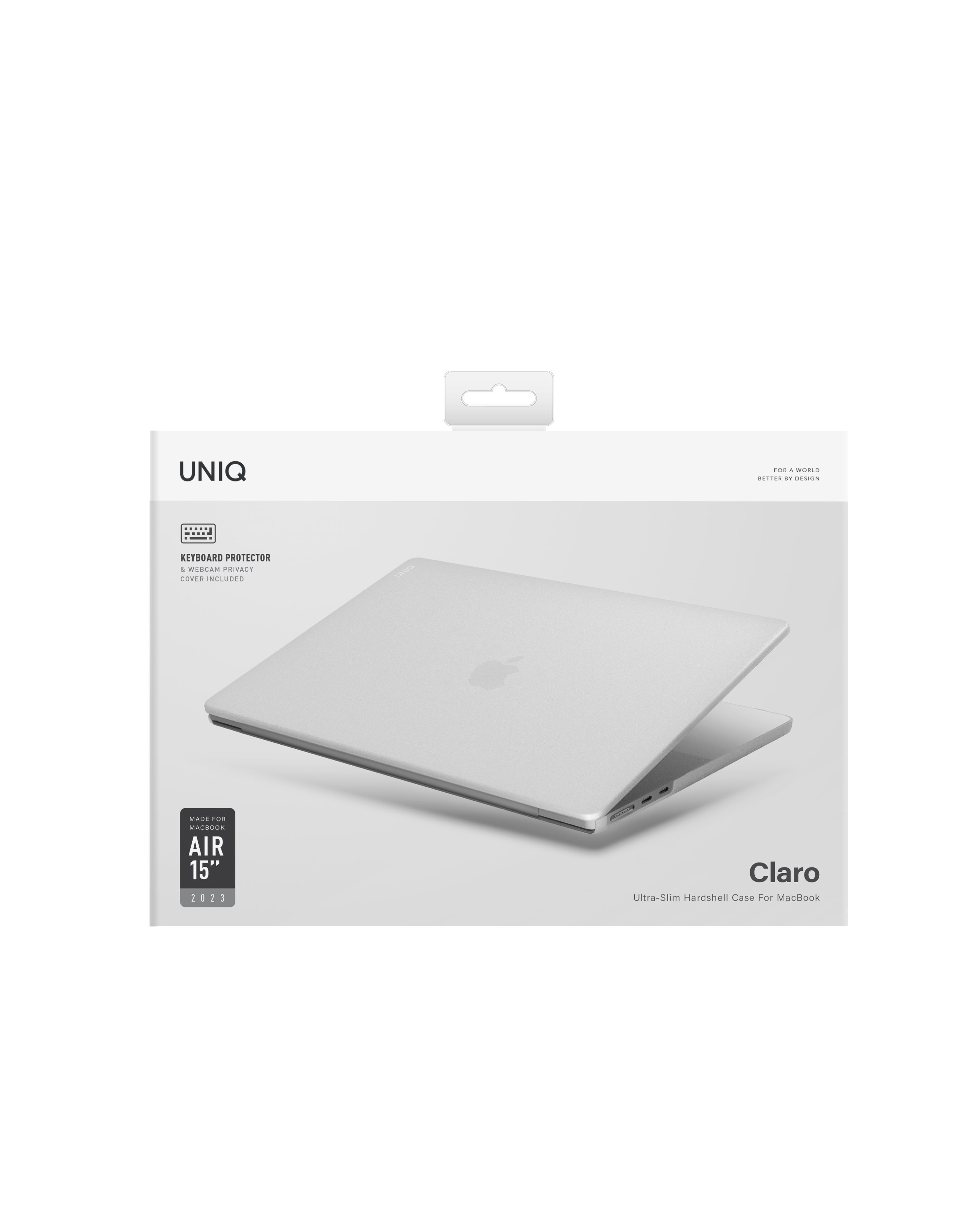 Uniq Macbook Air 15 (2023) Claro Mat Macbook Kapak - Gri