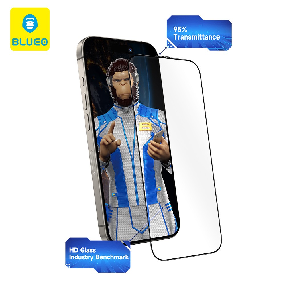 Blueo 16 Plus/15 Plus Ultra Clear Anti-Reflective HD Aplikatörlü Cam Ekran Koruyucu