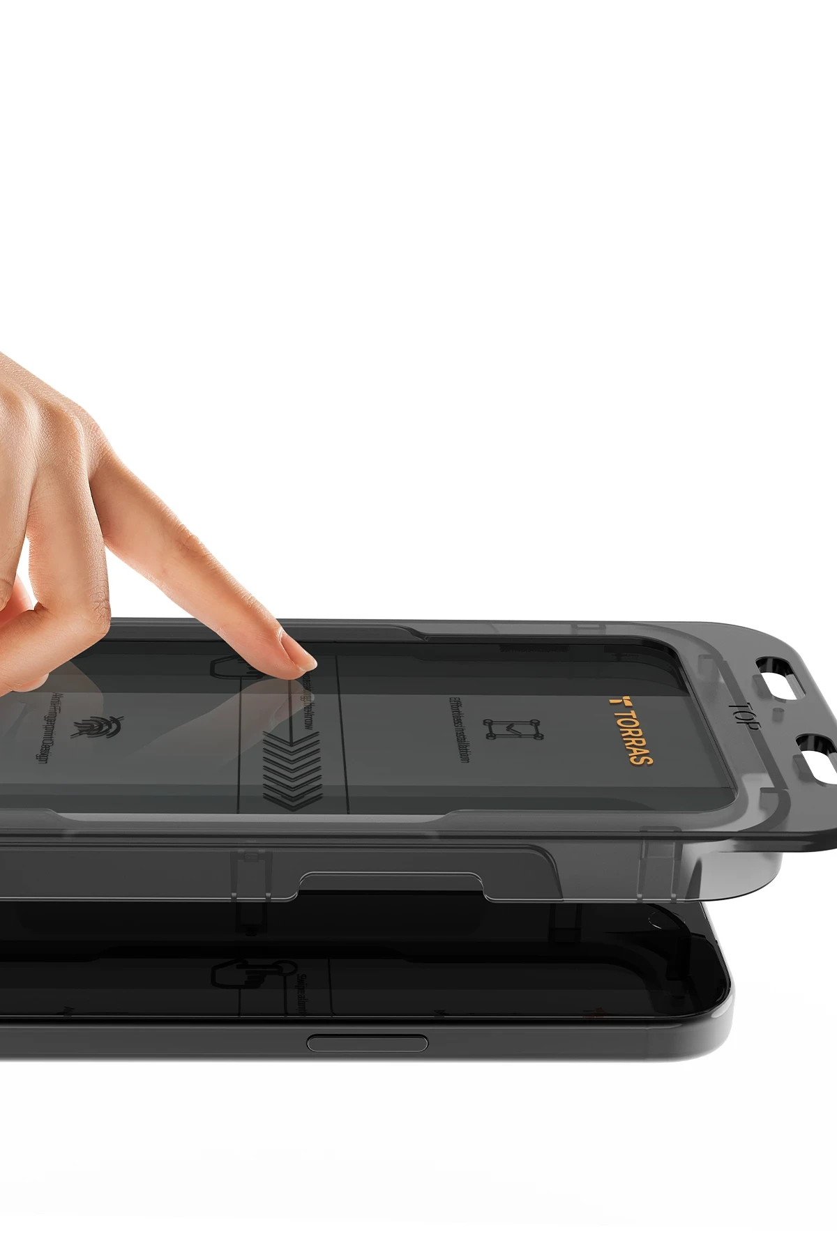 Torras Apple iPhone 16 Pro Max Install Master AutoKit Privacy Cam Ekran Koruyucu - Siyah