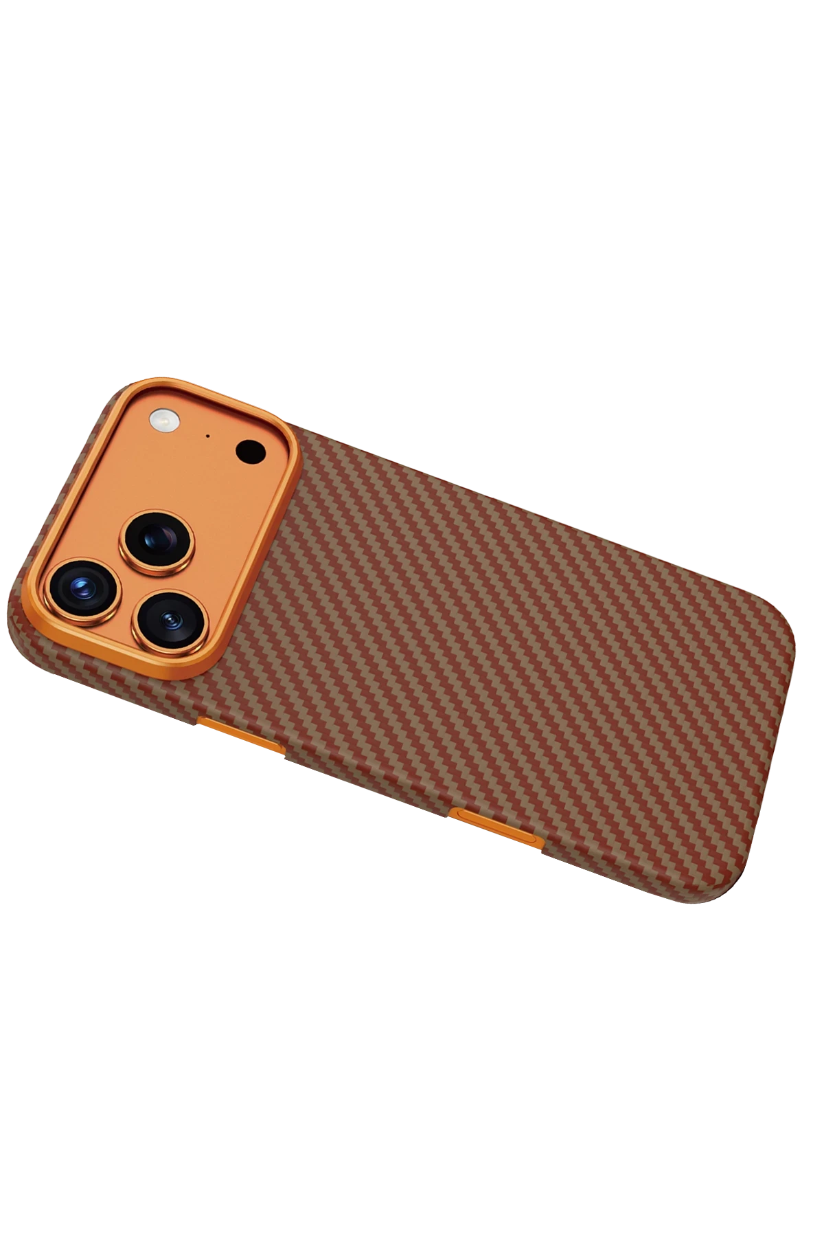 Keephone Apple iPhone 17 Pro Kevlar Magsafe Kılıf - Turuncu