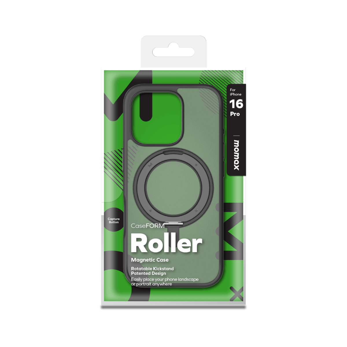 Roller CaseForm Magnetic Case iPhone 16 Pro (Black)