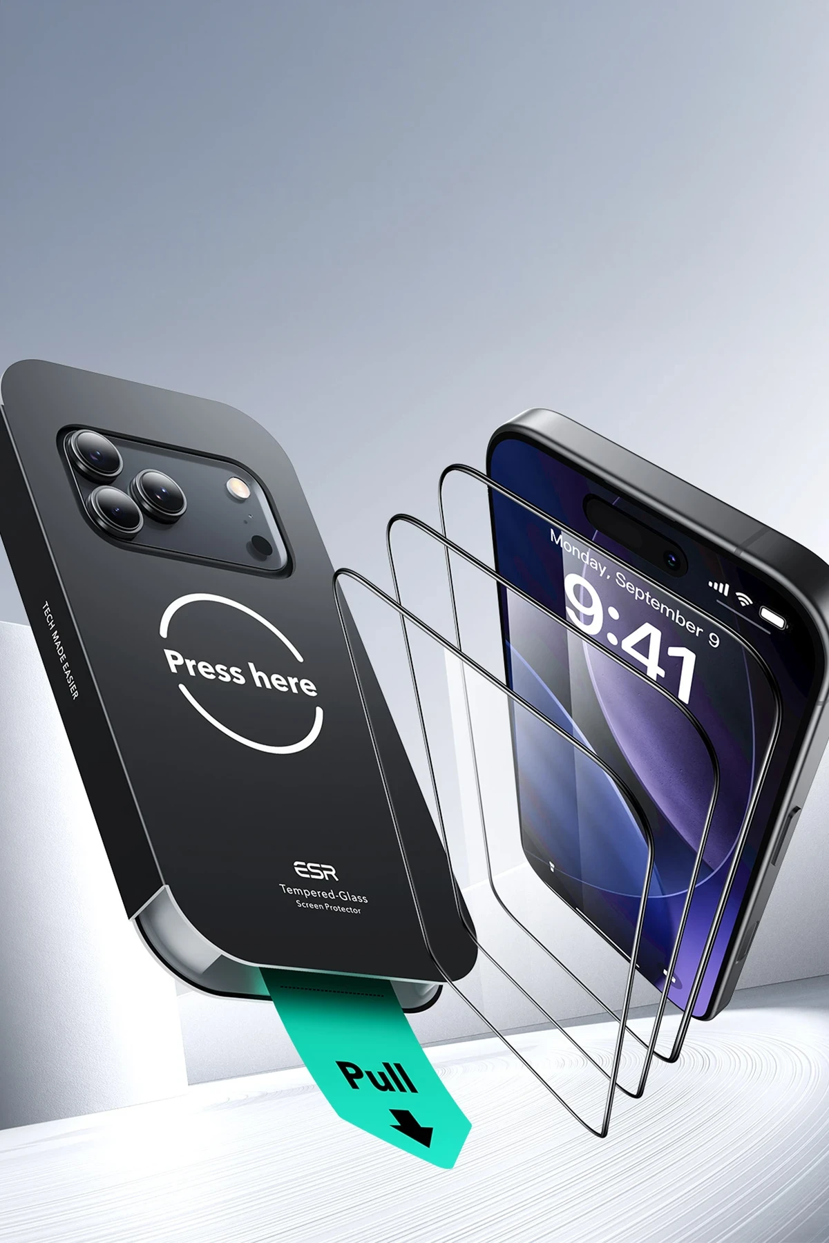 ESR Apple iPhone 17 UltraFit Classic 2 Adet Cam Ekran Koruyucu - Siyah