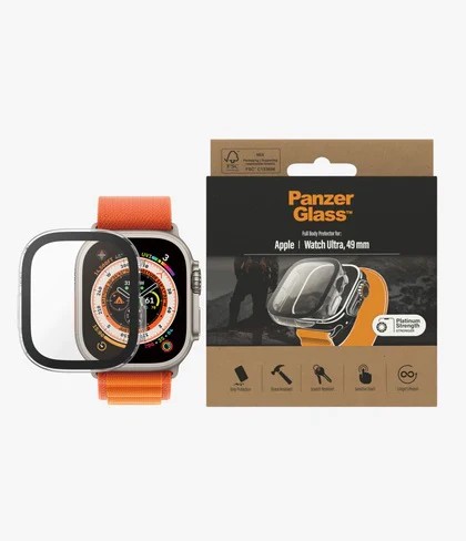 PanzerGlass™ Full Body Apple Watch Ultra 49mm Şeffaf Akıllı Saat Kasa ve Ekran Koruyucu