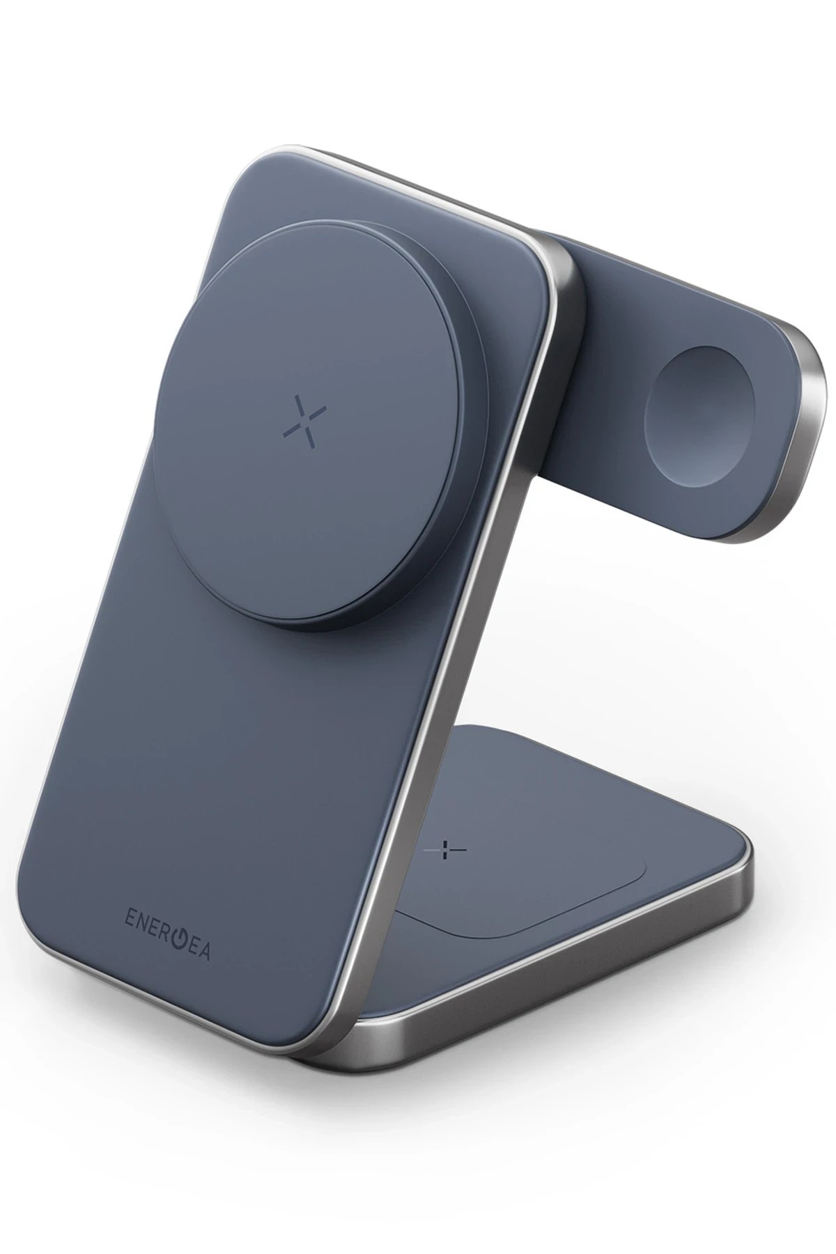 Energea MagTrio Plus 3in1 Katlanabilir 15W Telefon Saat Airpods Masaüstü Hızlı Şarj Standı - Lacivert