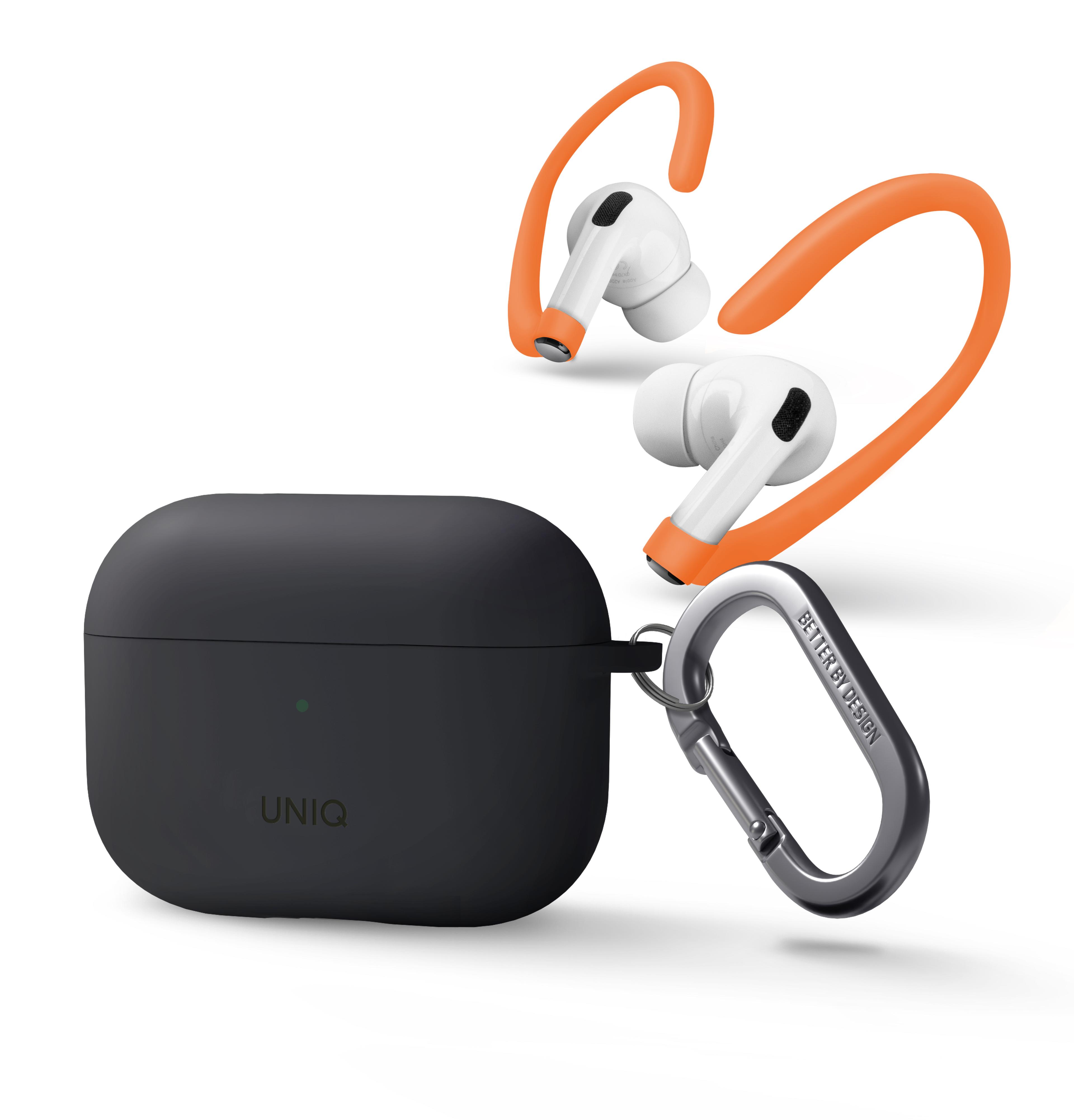 Uniq Airpods Pro 2 (2.nesil) Nexo Silikon Kılıf - Siyah