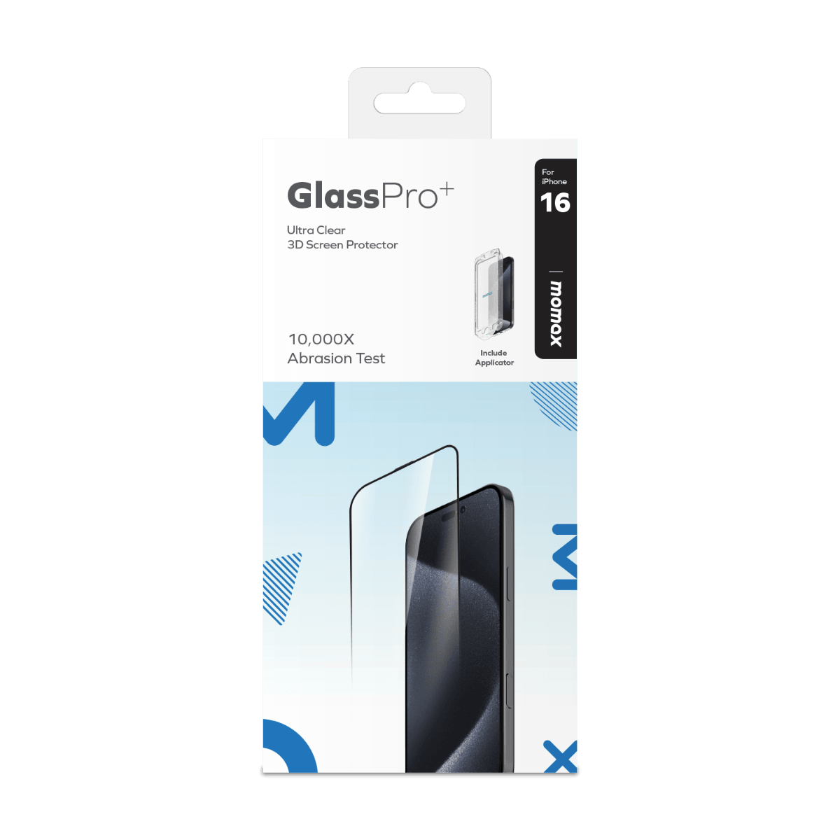 GlassPro+ Ultra Clear HD Tempered Glass iPhone 16 (Black)