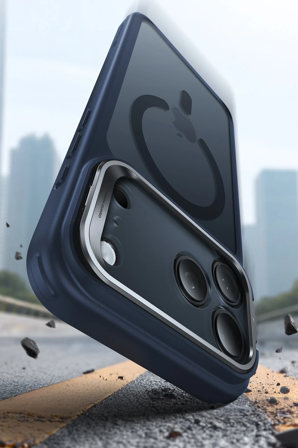 ESR Apple iPhone 17 Air Classic Hybrid Magsafe Standlı Kapak - Mavi
