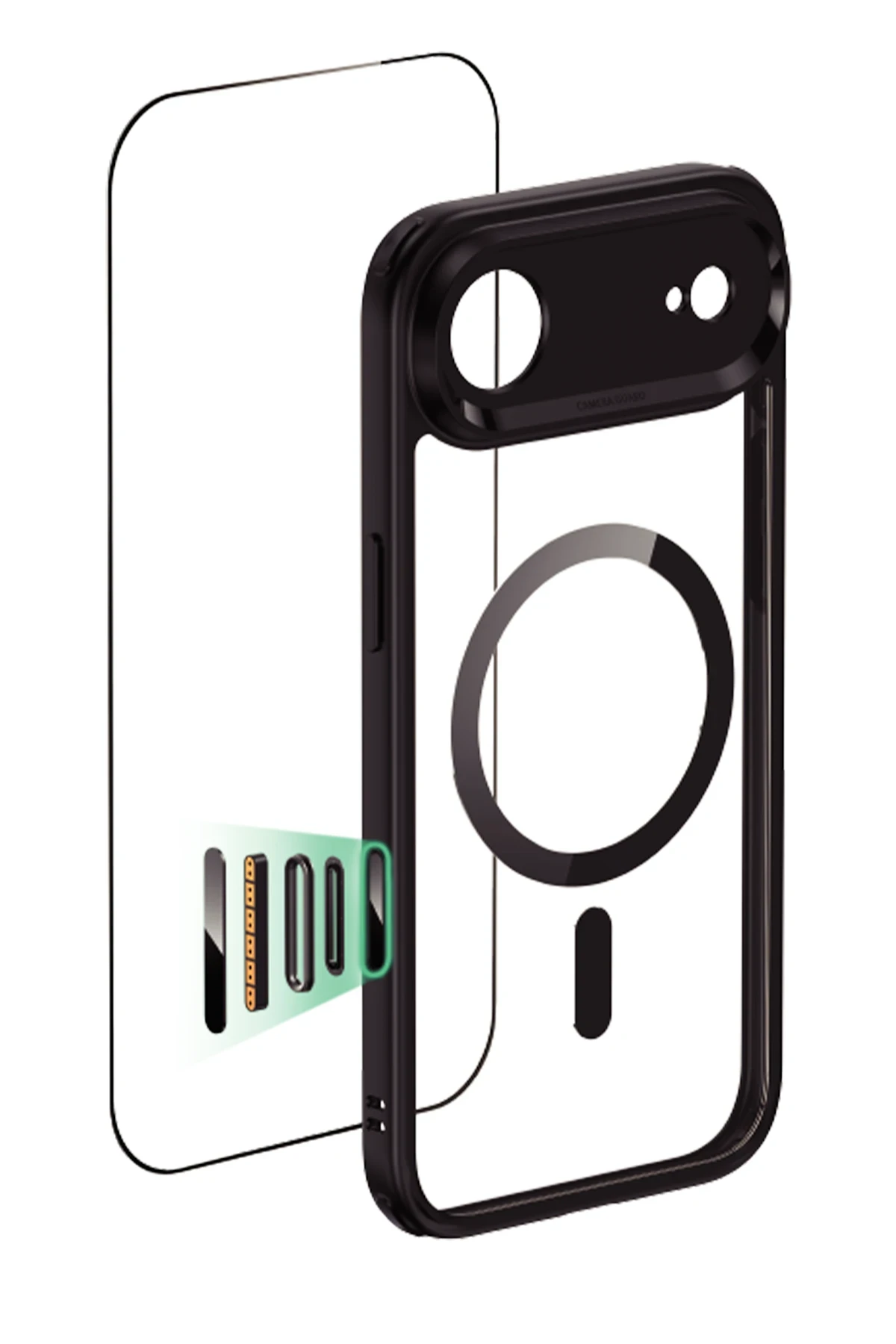 ESR Apple iPhone 17 Air Classic Hybrid Magsafe Kapak + Cam Hediyeli Set - Siyah