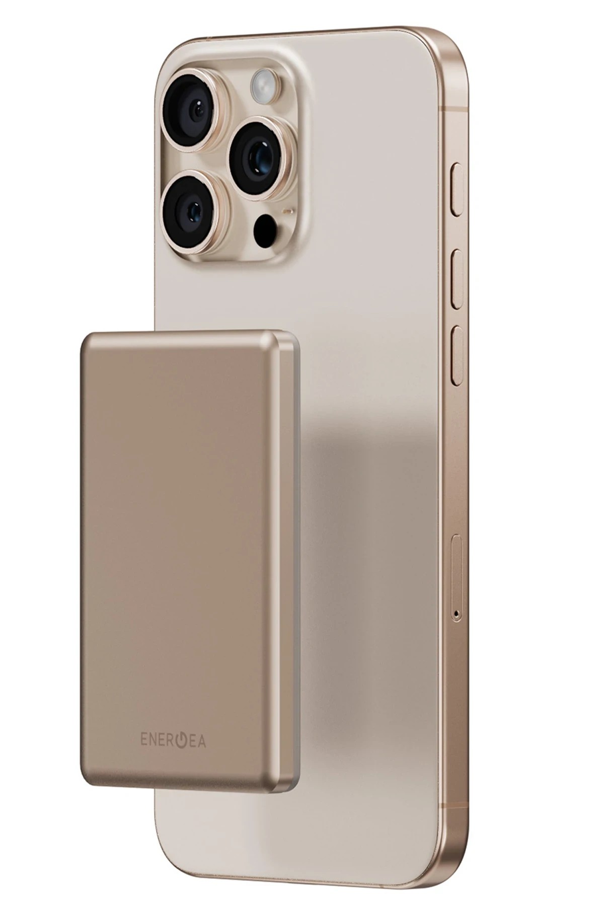 Energea AluPac Mini 5K 5.000 mAh 20W Type-C ve 15W Kablosuz Şarj Çıkışlı PD Hızlı Şarj Magsafe Powerbank - Gold